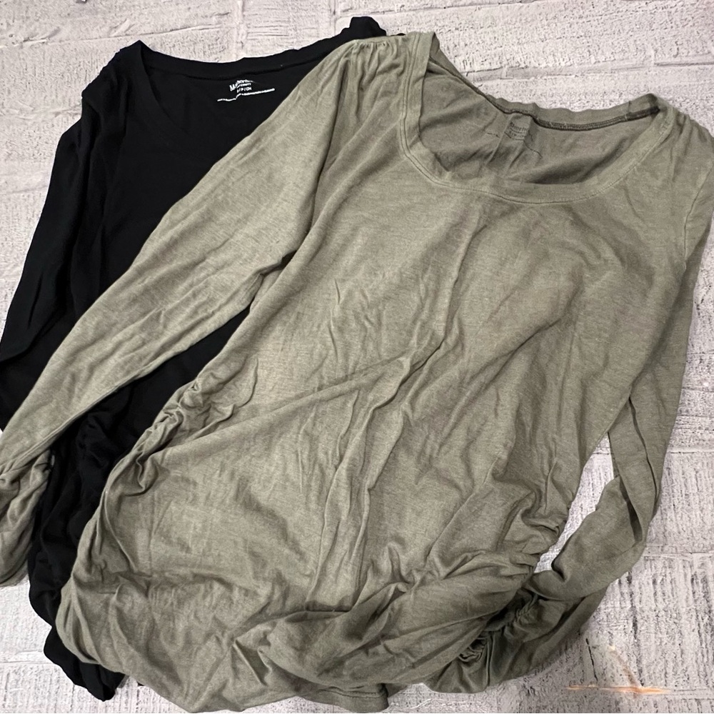 Motherhood Black and Olive Maternity Tops